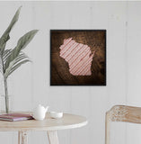 Wisconsin 16x16 Floating Frame Fine Art Canvas Print from The America at the Seams Project LE/250
