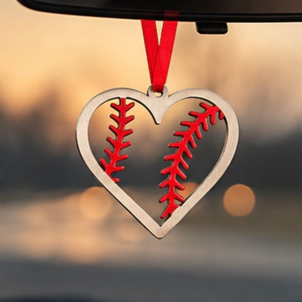 Steel Love Heart Shaped Christmas Ornament