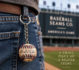 Sandlot Style Babe Ruth Replica Autograph 1.5in Miniature Baseball Keychain