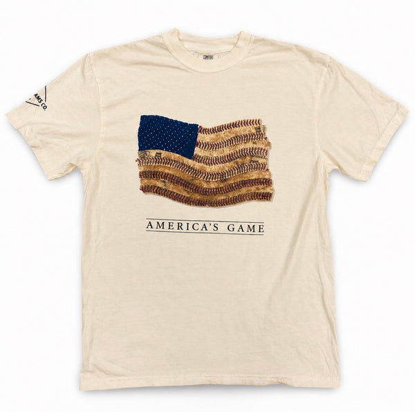 America's Game Baseball American Flag Cotton Shirt