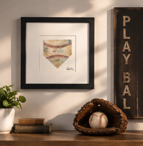 Home Plate Baseball Artwork titled “HOME”