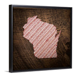 Wisconsin 16x16 Floating Frame Fine Art Canvas Print from The America at the Seams Project LE/250