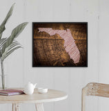 Florida 16x20 Floating Frame Fine Art Canvas Print from The America at the Seams Project LE/250