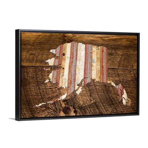 Alaska 16x24 Floating Frame Fine Art Canvas Print from The America at the Seams Project LE/250