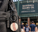 Black Baseball Seam Keychain