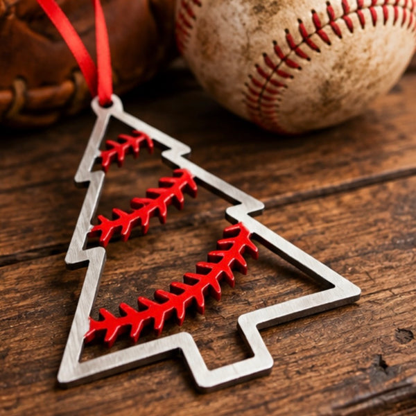 "THE TREE" - Steel Baseball Christmas Ornament