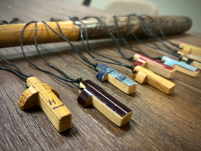 Baseball Bat Wood Cross Necklaces - Small Batch 10