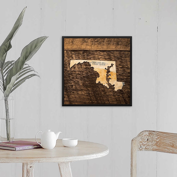 Maryland 16x16 Floating Frame Fine Art Canvas Print from The America at the Seams Project LE/250