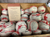 Seams of Love Poem with Tattered Inscribed Baseball