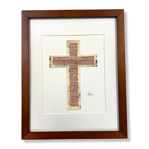 "Traditional Cross" Original Baseball Artwork