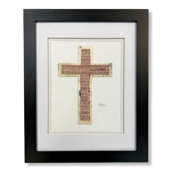 "Traditional Cross" Original Baseball Artwork