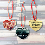Wood Bat Heart Shaped Ornaments - Small Batch No. 18
