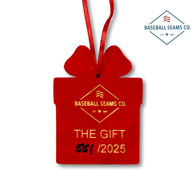 2025 Release “THE GIFT” Baseball Christmas Ornament #d/2025
