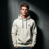 Soft Beige Ambassador Baseball Flag Hoodie