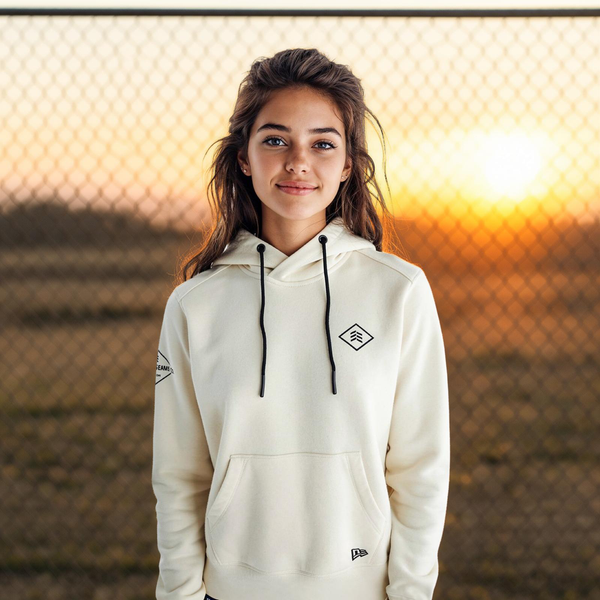 Soft Beige Ambassador Baseball Flag Hoodie