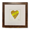 Framed Softball Heart 