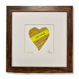 Framed Softball Heart 