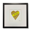 Framed Softball Heart 