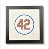 42 Framed Original Artwork - Made from actual used baseballs