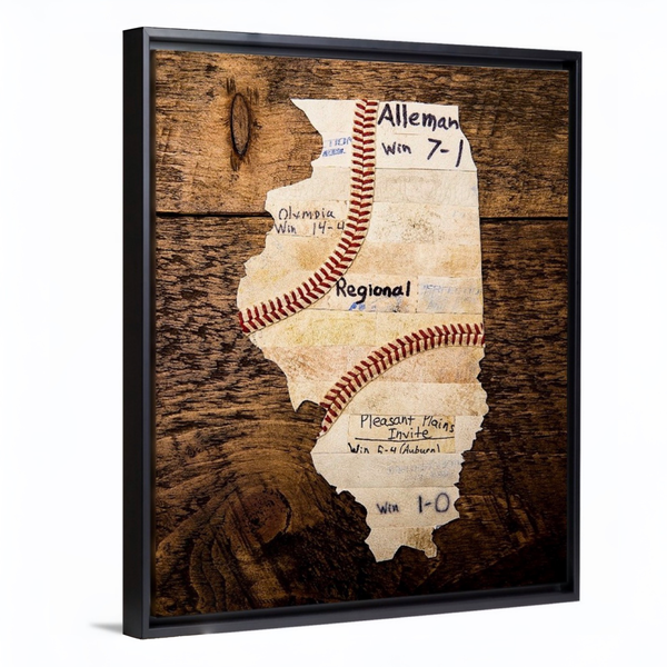 Illinois 16x20 Floating Frame Fine Art Canvas Print from The America at the Seams Project LE/250