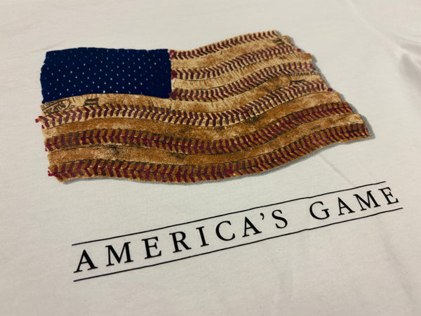 America's Game Baseball American Flag Cotton Shirt