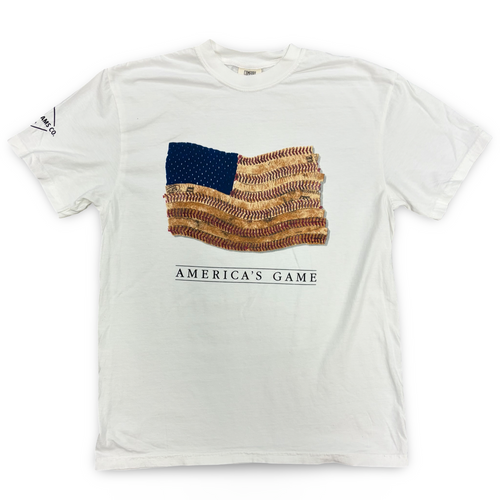 America's Game Baseball American Flag Cotton Shirt