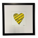 Upcycled Banana Ball Handmade Framed Heart