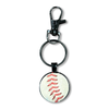 Black Baseball Seam Keychain