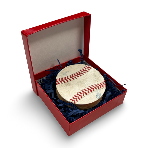 2.5in Wood Magnetic Bottle Opener Handcrafted with Authentic Used Baseballs