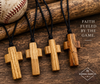 Baseball Bat Handle Cross Necklaces