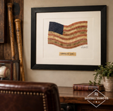 Patriotic Baseball American Flag Style Original Art in 11x14 Black Frame titled “America’s Game”