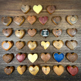 Wood Baseball Bat Knob Hearts