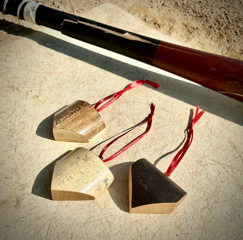 Wood Bat Heart Ornaments