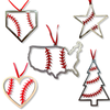 Steel Baseball Ornament Set of 5