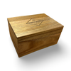 Engraved Acacia Wood Memory Box for Ornaments and Keepsakes