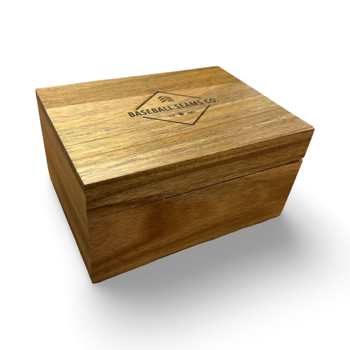 Engraved Acacia Wood Memory Box for Ornaments and Keepsakes