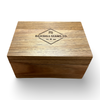 Engraved Acacia Wood Memory Box for Ornaments and Keepsakes