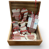 Engraved Acacia Wood Memory Box for Ornaments and Keepsakes