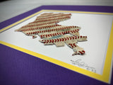 Custom State Artwork - Louisiana made from used baseballs