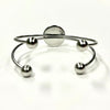 Baseball Seam Silver Bangle