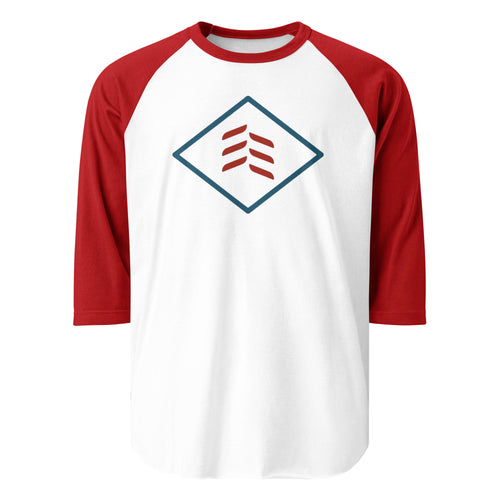 3/4 sleeve 3-seams logo baseball shirt