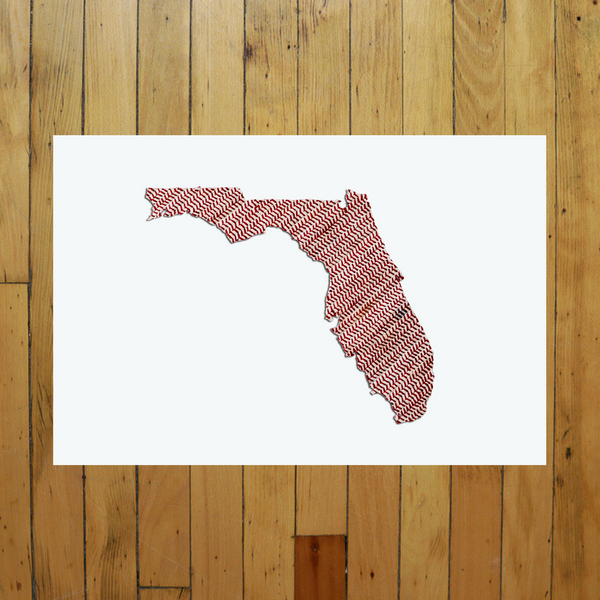 “America At The Seams” Print of State Artwork