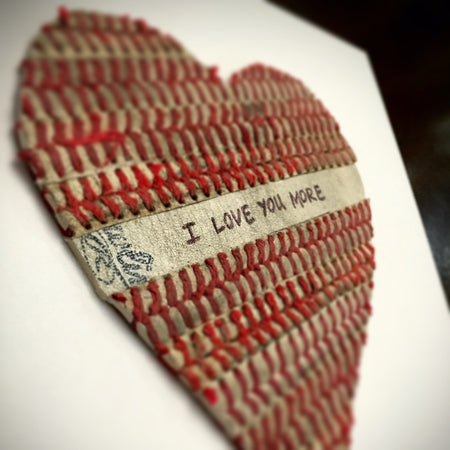 "Seams of Love" Baseball Heart Original Artwork