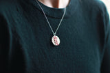 Baseball Seam Dainty Chain Pendant Necklace