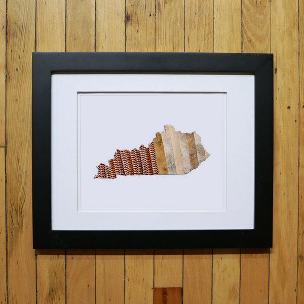 “America At The Seams” Framed Print of State Artwork