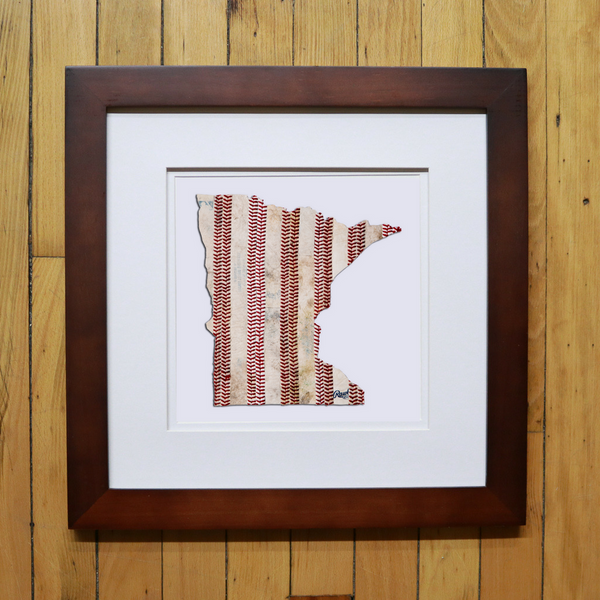 “America At The Seams” Framed Print of State Artwork