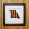 “America At The Seams” Framed Print of State Artwork