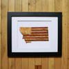 “America At The Seams” Framed Print of State Artwork