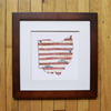 “America At The Seams” Framed Print of State Artwork