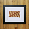 “America At The Seams” Framed Print of State Artwork